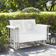 Load image into Gallery viewer, Bates Outdoor Metal Loveseat Glider White
