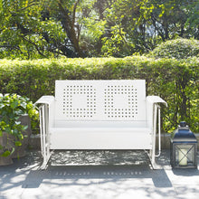 Load image into Gallery viewer, Bates Outdoor Metal Loveseat Glider White
