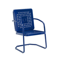 Load image into Gallery viewer, Bates 2Pc Outdoor Metal Armchair Set Navy - 2 Armchairs
