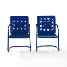 Load image into Gallery viewer, Bates 2Pc Outdoor Metal Armchair Set Navy - 2 Armchairs
