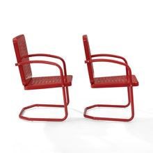 Load image into Gallery viewer, Bates 2Pc Outdoor Metal Armchair Set Red - 2 Armchairs
