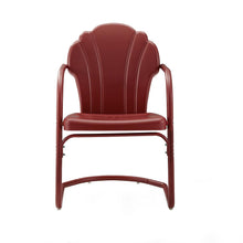 Load image into Gallery viewer, Tulip 2Pc Outdoor Metal Armchair Set Red - 2 Chairs
