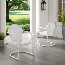 Load image into Gallery viewer, Tulip 2Pc Outdoor Metal Armchair Set White - 2 Chairs
