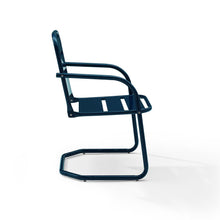 Load image into Gallery viewer, Brighton 2Pc Outdoor Metal Armchair Set Navy - 2 Chairs
