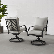 Load image into Gallery viewer, Otto 2Pc Outdoor Metal Dining Swivel Chair Set
