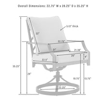Load image into Gallery viewer, Otto 2Pc Outdoor Metal Dining Swivel Chair Set
