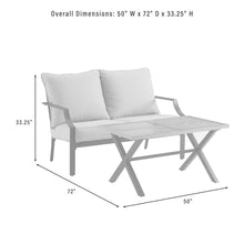 Load image into Gallery viewer, Otto 2Pc Outdoor Metal Conversation Set
