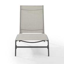 Load image into Gallery viewer, Weaver Outdoor Sling Chaise Lounge Light Gray/Matte Black
