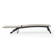 Load image into Gallery viewer, Weaver Outdoor Sling Chaise Lounge Light Gray/Matte Black
