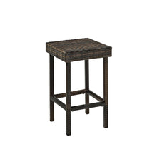 Load image into Gallery viewer, Palm Harbor 2Pc Outdoor Wicker Counter Height Bar Stool Set Brown - 2 Stools
