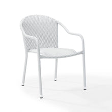 Load image into Gallery viewer, Palm Harbor 4Pc Outdoor Wicker Stackable Chair Set White - 4 Stackable Chairs
