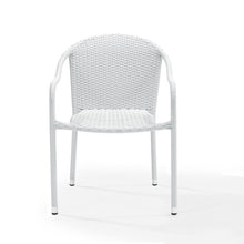 Load image into Gallery viewer, Palm Harbor 4Pc Outdoor Wicker Stackable Chair Set White - 4 Stackable Chairs
