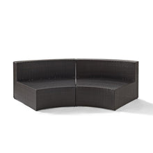 Load image into Gallery viewer, Catalina Outdoor Wicker Round Sectional Sofa Sand/Brown

