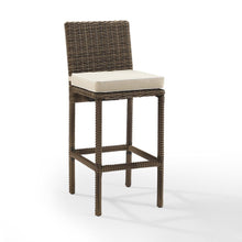 Load image into Gallery viewer, Bradenton 2Pc Outdoor Wicker Bar Height Bar Stool Set Sand/Weathered Brown - 2 Stools
