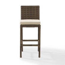 Load image into Gallery viewer, Bradenton 2Pc Outdoor Wicker Bar Height Bar Stool Set Sand/Weathered Brown - 2 Stools
