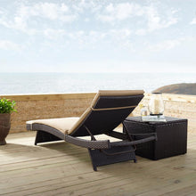 Load image into Gallery viewer, Biscayne Outdoor Wicker Chaise Lounge Mocha/Brown
