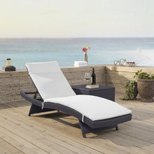 Load image into Gallery viewer, Biscayne Outdoor Wicker Chaise Lounge White/Brown
