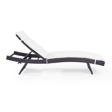 Load image into Gallery viewer, Biscayne Outdoor Wicker Chaise Lounge White/Brown
