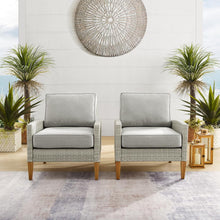 Load image into Gallery viewer, Capella Outdoor Wicker 2Pc Chair Set Gray/Acorn - 2 Armchairs

