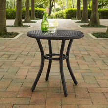 Load image into Gallery viewer, Palm Harbor Outdoor Wicker Round Side Table Brown
