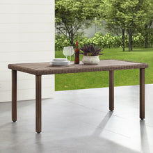 Load image into Gallery viewer, Bradenton Outdoor Wicker Dining Table Weathered Brown
