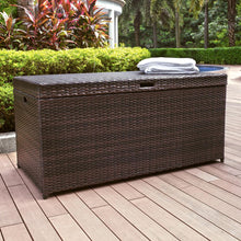 Load image into Gallery viewer, Palm Harbor Outdoor Wicker Storage Bin Brown
