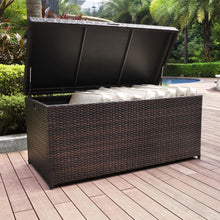 Load image into Gallery viewer, Palm Harbor Outdoor Wicker Storage Bin Brown
