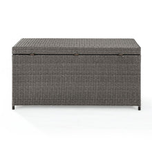 Load image into Gallery viewer, Palm Harbor Outdoor Wicker Storage Bin Weathered Gray
