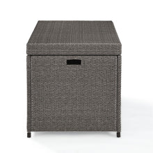 Load image into Gallery viewer, Palm Harbor Outdoor Wicker Storage Bin Weathered Gray
