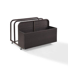 Load image into Gallery viewer, Palm Harbor Outdoor Wicker Pool Storage Caddy Brown
