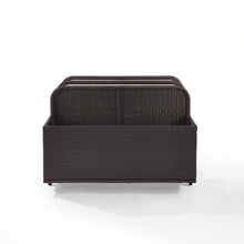 Load image into Gallery viewer, Palm Harbor Outdoor Wicker Pool Storage Caddy Brown
