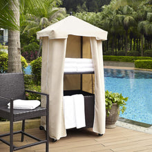 Load image into Gallery viewer, Palm Harbor Outdoor Wicker Towel Valet Sand/Brown
