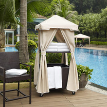 Load image into Gallery viewer, Palm Harbor Outdoor Wicker Towel Valet Sand/Brown
