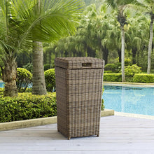 Load image into Gallery viewer, Bradenton Outdoor Wicker Trash Can Weathered Brown
