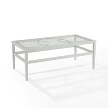 Load image into Gallery viewer, Ashford 2Pc Outdoor Metal Conversation Set Creme/Gray - Loveseat &amp; Coffee Table

