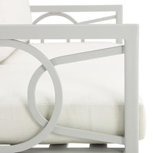 Load image into Gallery viewer, Ashford 2Pc Outdoor Metal Conversation Set Creme/Gray - Loveseat &amp; Coffee Table
