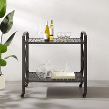 Load image into Gallery viewer, Kaplan Outdoor Metal Bar Cart Oil Rubbed Bronze
