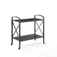 Load image into Gallery viewer, Kaplan Outdoor Metal Bar Cart Oil Rubbed Bronze
