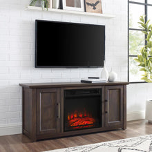Load image into Gallery viewer, Camden 48&quot; Low Profile Tv Stand W/Fireplace Dark Walnut
