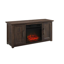 Load image into Gallery viewer, Camden 48&quot; Low Profile Tv Stand W/Fireplace Dark Walnut

