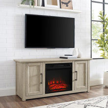 Load image into Gallery viewer, Camden 48&quot; Low Profile Tv Stand W/Fireplace Frosted Oak
