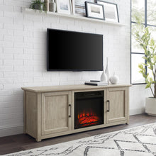 Load image into Gallery viewer, Camden 58&quot; Low Profile Tv Stand W/Fireplace Frosted Oak
