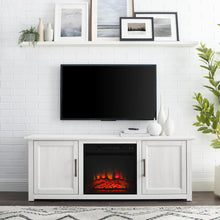 Load image into Gallery viewer, Camden 58&quot; Low Profile Tv Stand W/Fireplace Whitewash
