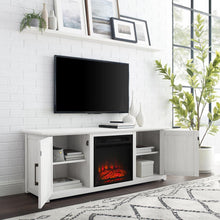 Load image into Gallery viewer, Camden 58&quot; Low Profile Tv Stand W/Fireplace Whitewash
