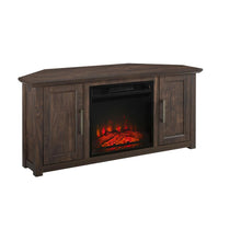 Load image into Gallery viewer, Camden 48&quot; Corner Tv Stand W/Fireplace Dark Walnut
