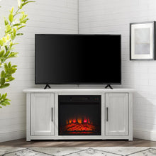 Load image into Gallery viewer, Camden 48&quot; Corner Tv Stand W/Fireplace Whitewash
