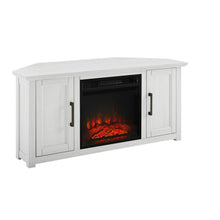 Load image into Gallery viewer, Camden 48&quot; Corner Tv Stand W/Fireplace Whitewash
