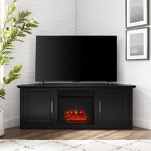 Load image into Gallery viewer, Camden 58&quot; Corner Tv Stand W/Fireplace Black
