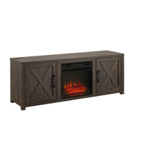 Load image into Gallery viewer, Gordon 58&quot; Low Profile Tv Stand W/Fireplace Dark Walnut
