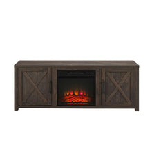 Load image into Gallery viewer, Gordon 58&quot; Low Profile Tv Stand W/Fireplace Dark Walnut
